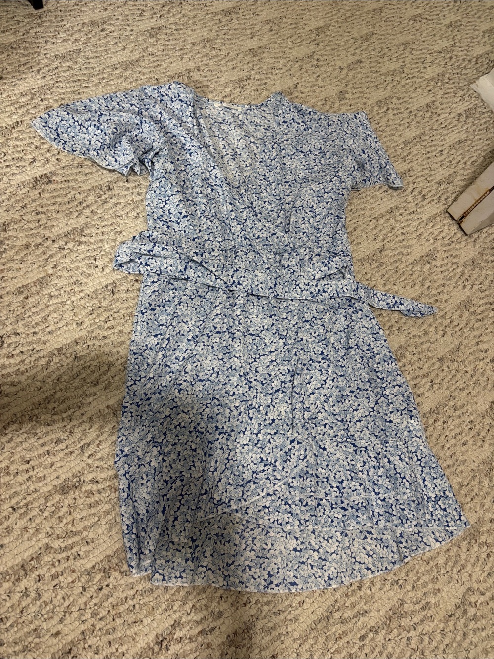 Cupshe Light Blue Floral Midi Dress